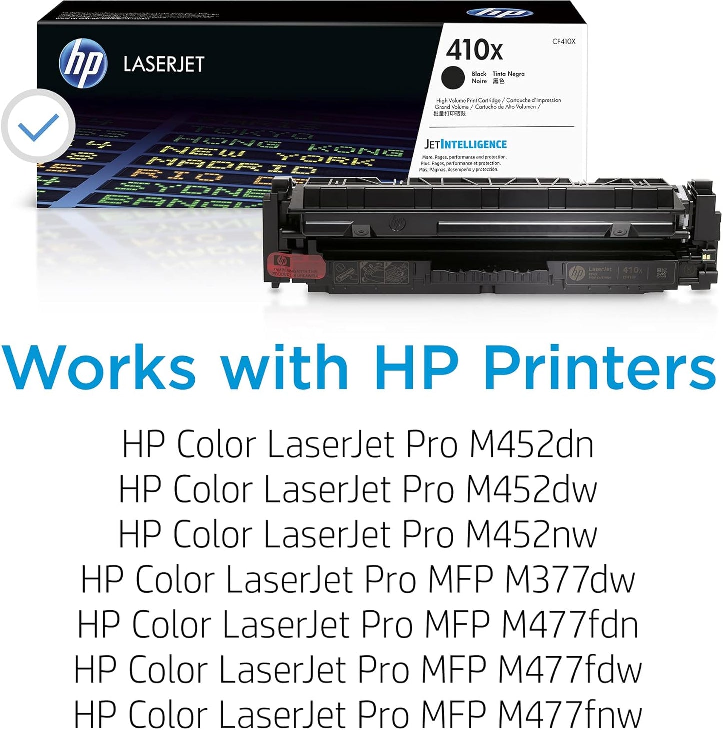 HP CF410X 410X Black High-Yield Toner Cartridge