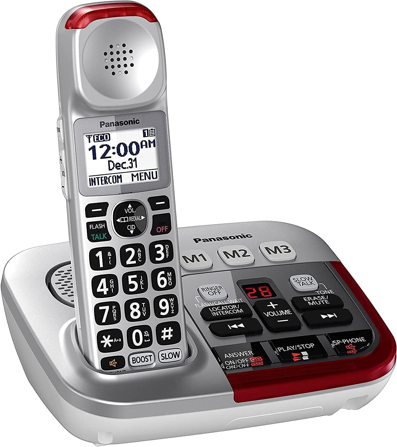 Panasonic KX-TGM450S Amplified Cordless Phone with Answering Machine