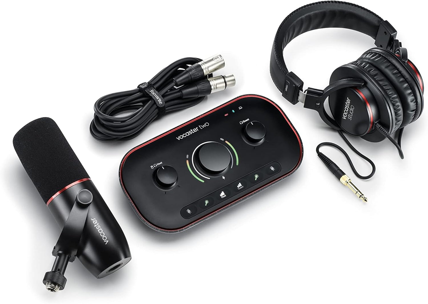 Focusrite AMS-VOCASTER-TWO-STUDIO Podcasting Interface Studio Bundle