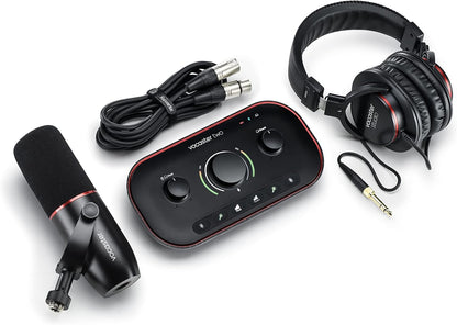 Focusrite AMS-VOCASTER-TWO-STUDIO Podcasting Interface Studio Bundle