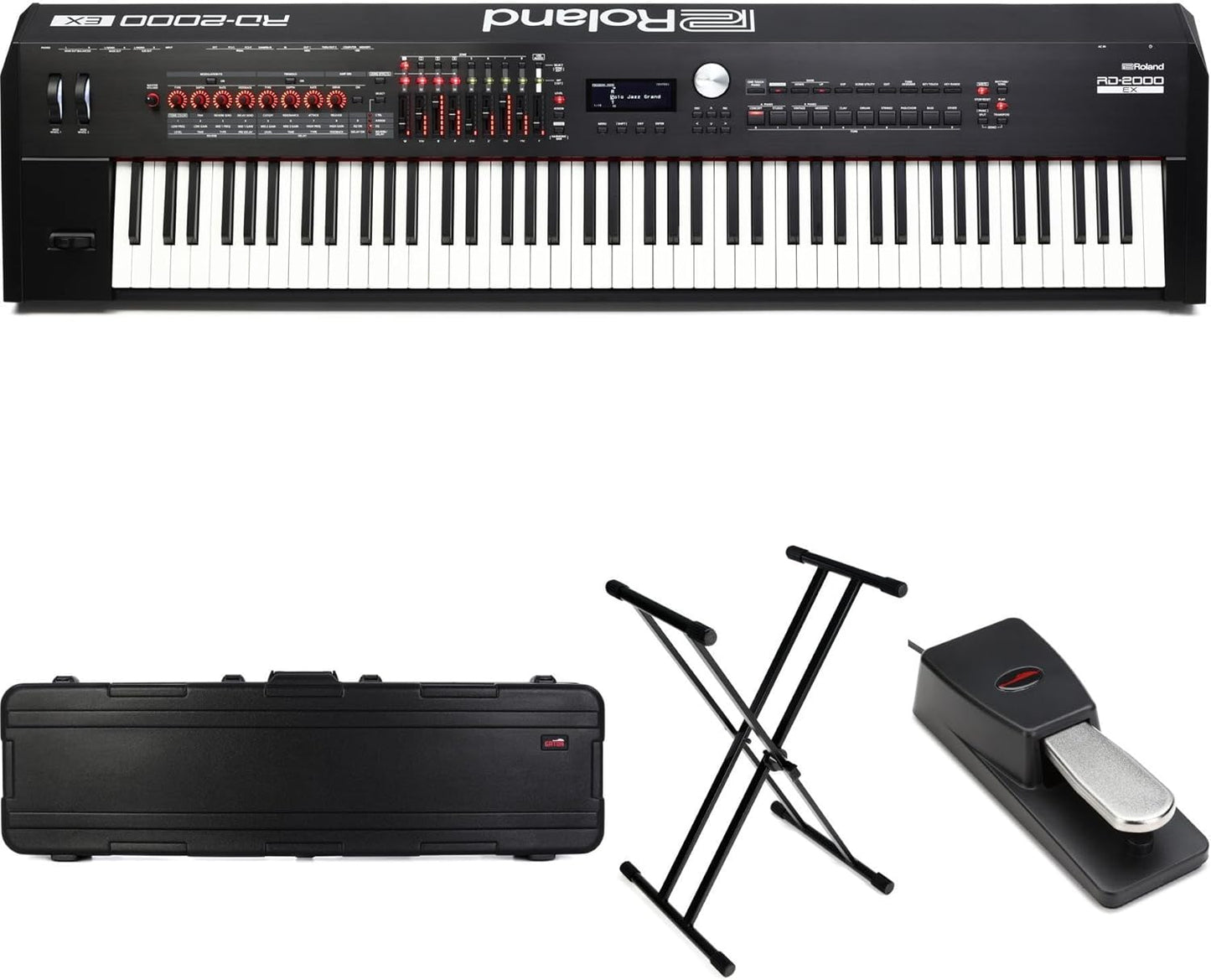 Roland RD-2000 EX 88-key Digital Piano Stage Bundle