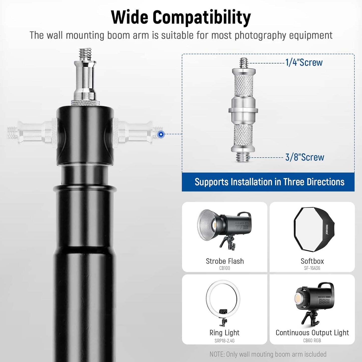 Neewer WB-1250-1 Wall Mounting Triangle Boom Arm