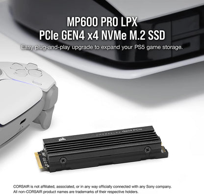 Corsair MP600 PRO LPX 2TB NVMe Gen4 SSD PS5 Optimized