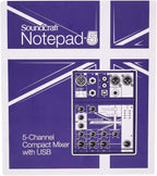 Soundcraft Notepad-5 Podcast Mixer Bundle - Mic, Headphones, Stand