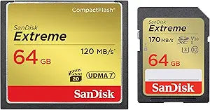 SanDisk 64GB Extreme CompactFlash & SD Card Bundle
