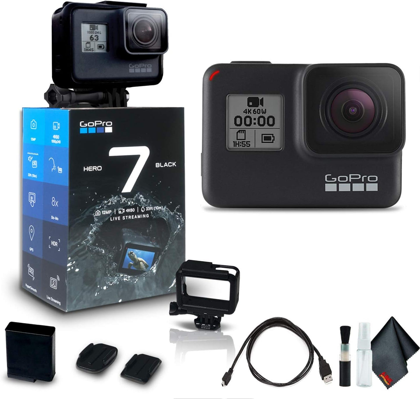 GoPro CHDHX-701_EDI_24 HERO7 Black 4K Waterproof Action Camera (Open Box)