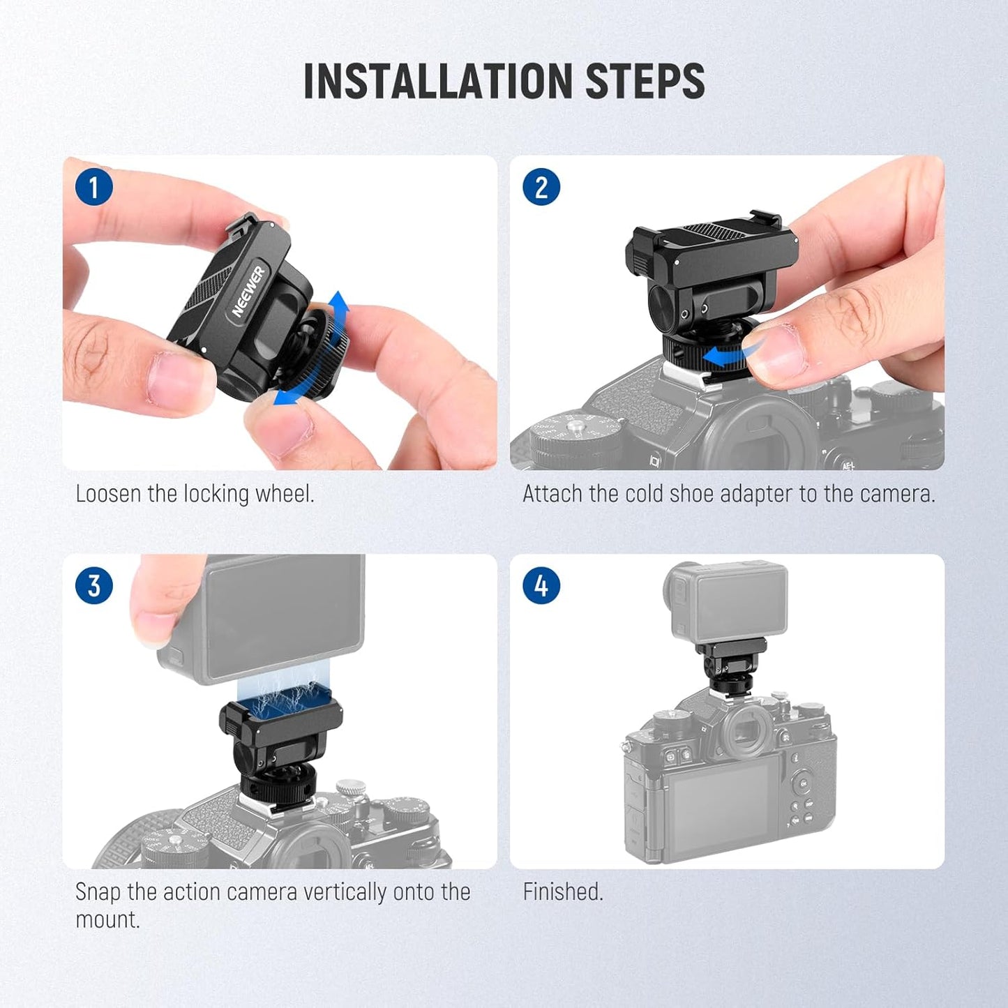 Neewer 10105389 Magnetic Quick Release Action Camera Adapter