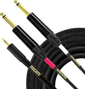 Mogami Gold Adapter Cable 3.5mm TRS to Dual 1/4" TS - 3 Foot