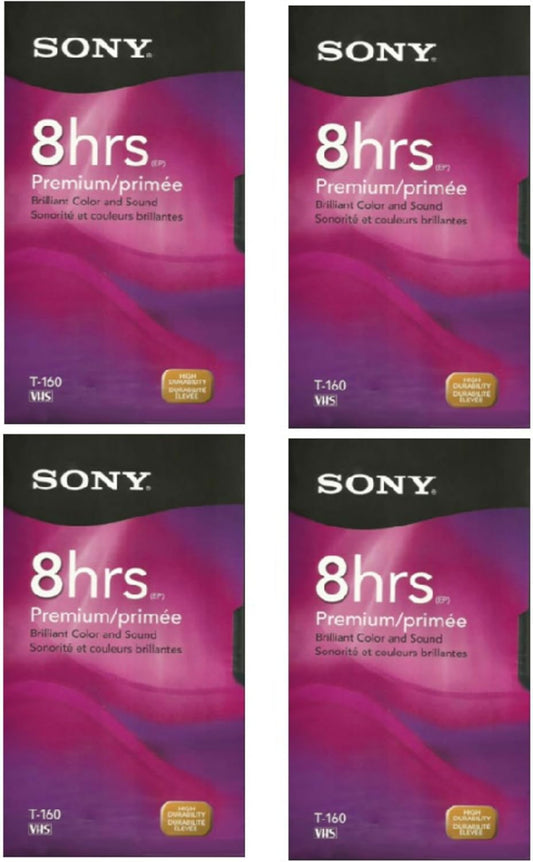 Sony 4T160VF 160-Minute VHS Videocassette 4-Pack