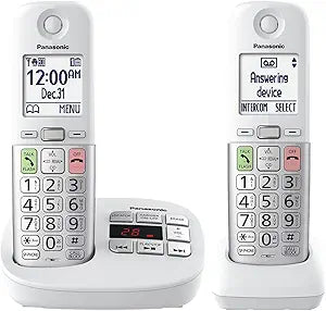Panasonic KX-TGU432W Cordless Phone 2 Handsets