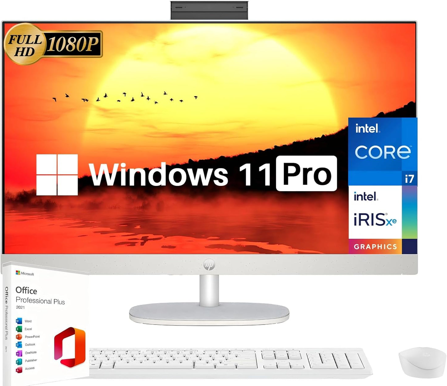 HP 27-cr0082 i7 All-in-One Desktop with MS Office