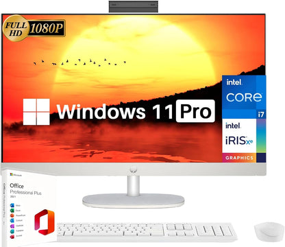 HP 27-cr0082 i7 All-in-One Desktop with MS Office