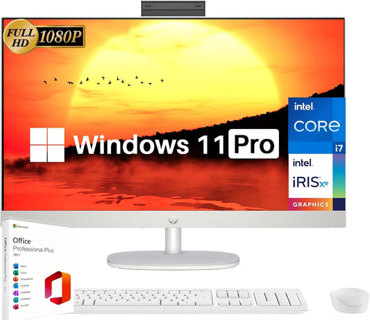 HP 27-cr0082 i7 All-in-One Desktop with MS Office