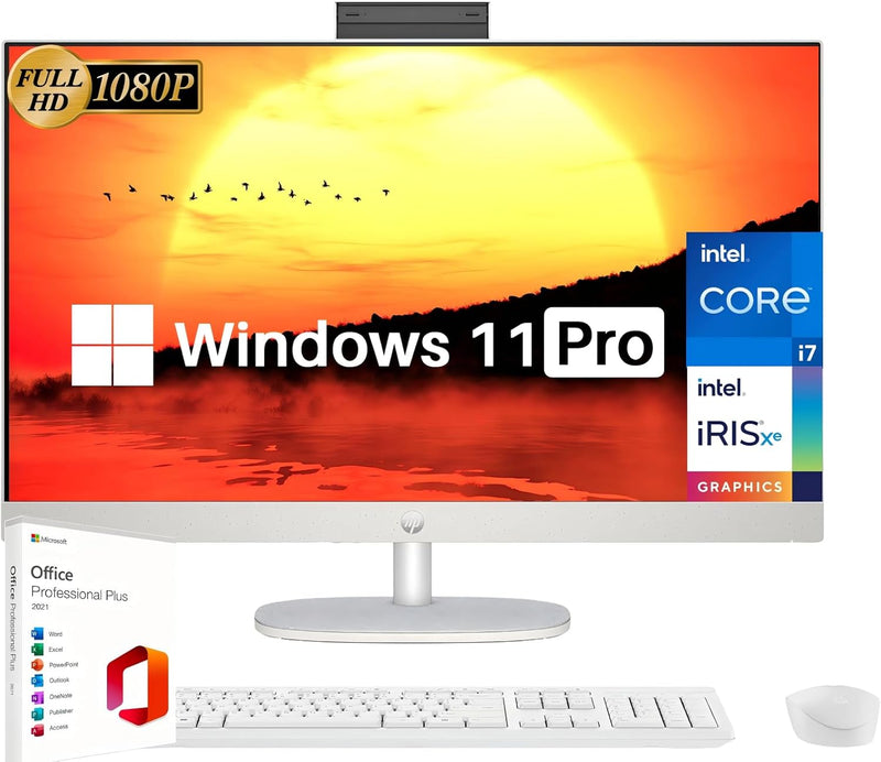 HP 27-cr0082 i7 All-in-One Desktop with MS Office — main product image