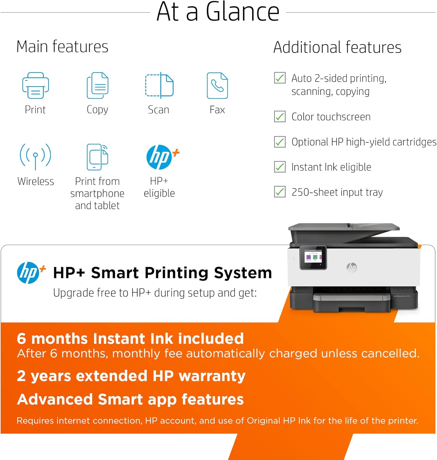 HP 1G5L3A#B1H OfficeJet Pro 9015e: Wireless Color All-in-One Printer