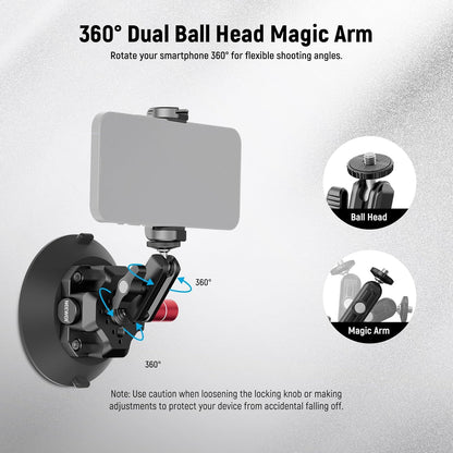 Neewer 10104419 4.5" Suction Cup Camera Mount
