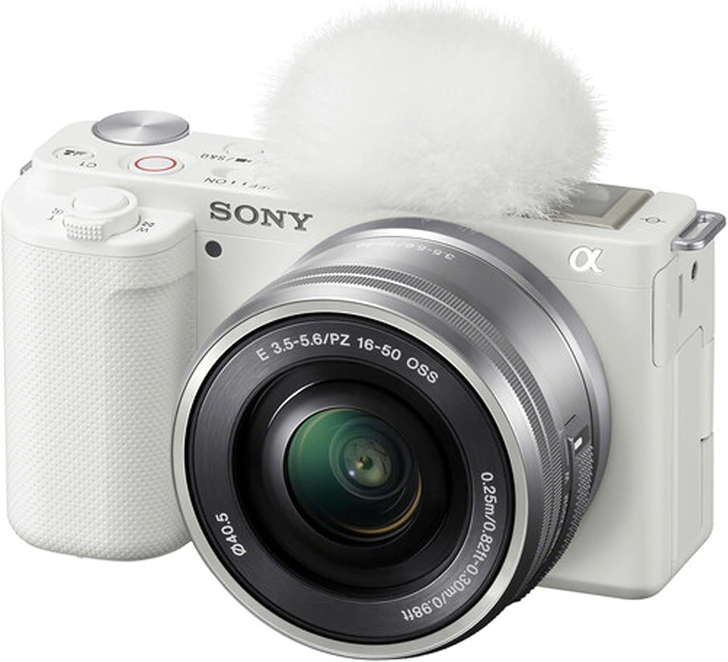 Sony ZV-E10 (White) Mirrorless Vlogging Camera - 16-50mm Lens Bundle