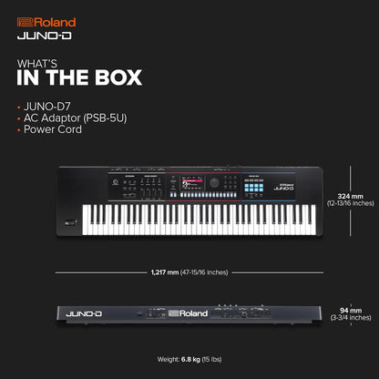 Roland JUNO-D7 76-Note Synthesizer with ZEN-Core