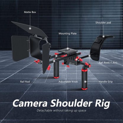 Neewer 10089989 DSLR Camera Shoulder Rig Video Kit (Red)