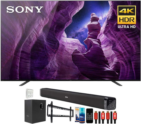 Sony E10SNXBR55A8H 55" OLED TV Home Theater Bundle