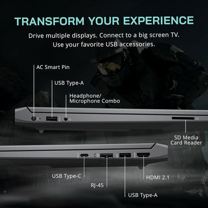 HP TPN-Q279 Victus Gaming Laptop, Ryzen 5, 16GB RAM, 512GB SSD, RX 6550M