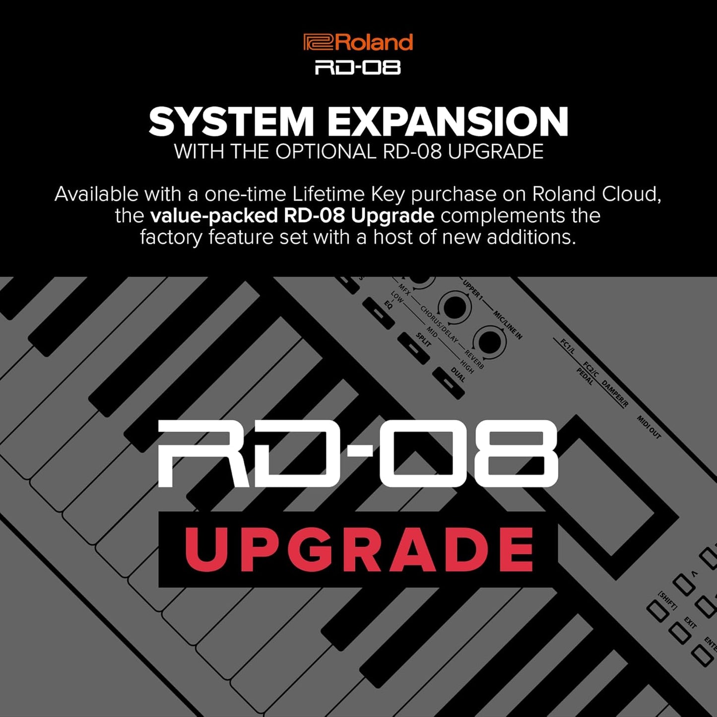 Roland RD-08 88-Key Stage Piano Weighted Action Keyboard