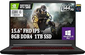 MSI GF65 Thin Laptop RTX 3060 Gaming Edition