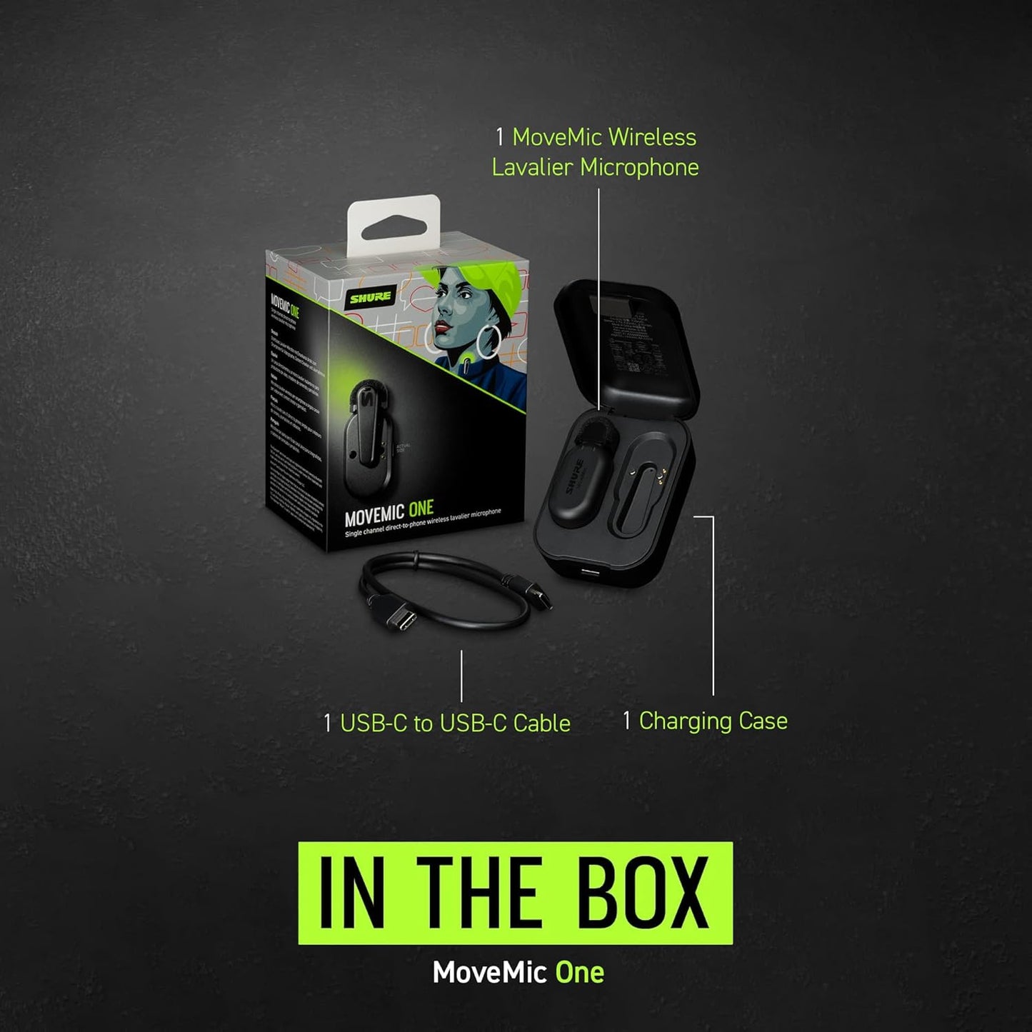 Shure MV-ONE-Z7 MoveMic One Wireless Lavalier Microphone