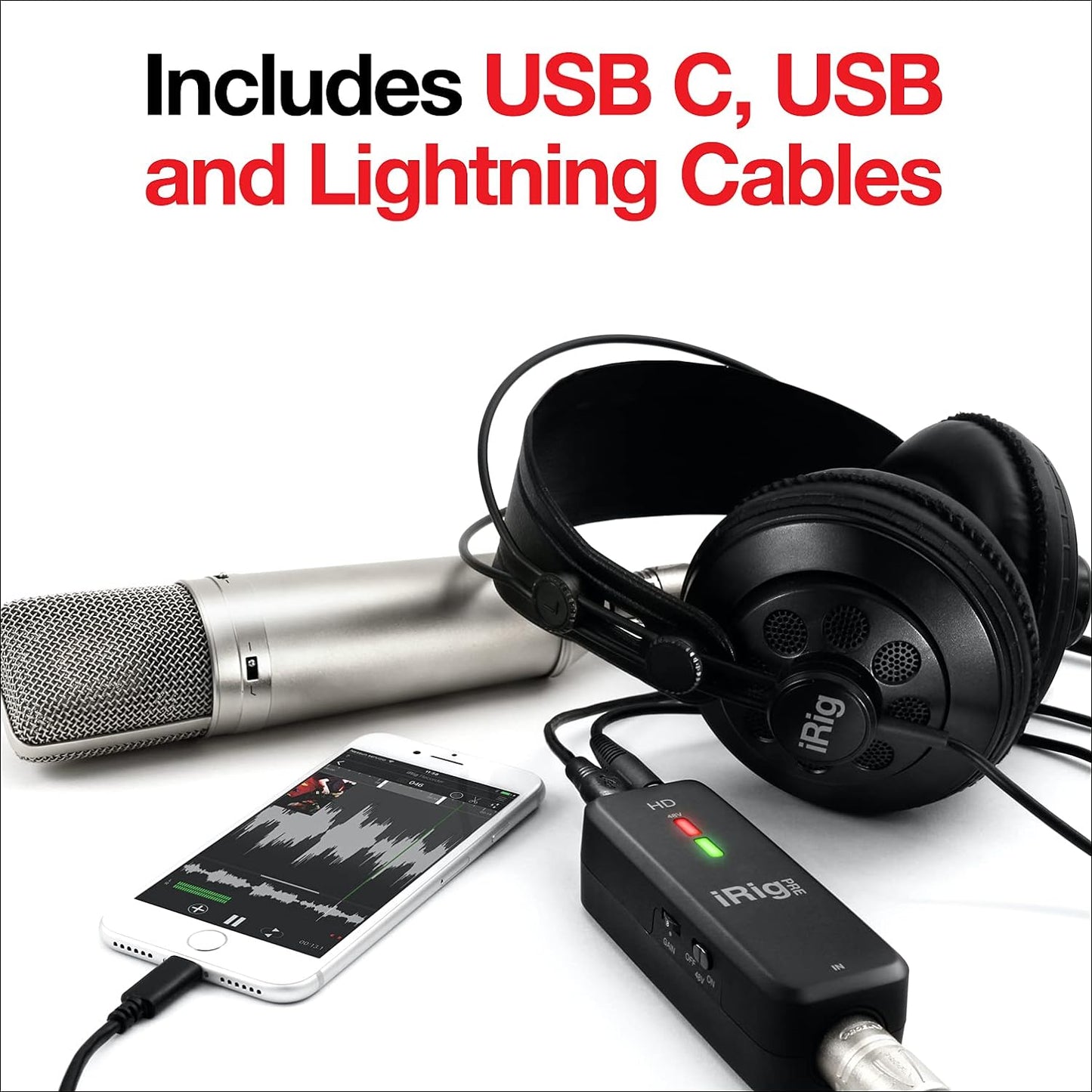 IK Multimedia IP-IRIG-PREHD-IN iRig Pre HD XLR Mic Preamp