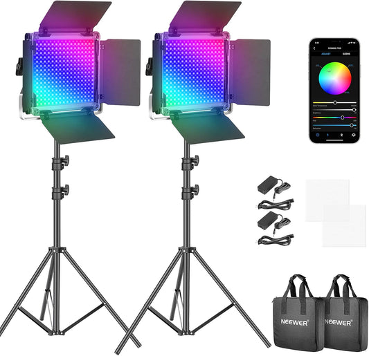 Neewer 10098758 RGB LED Video Light Panel Kit