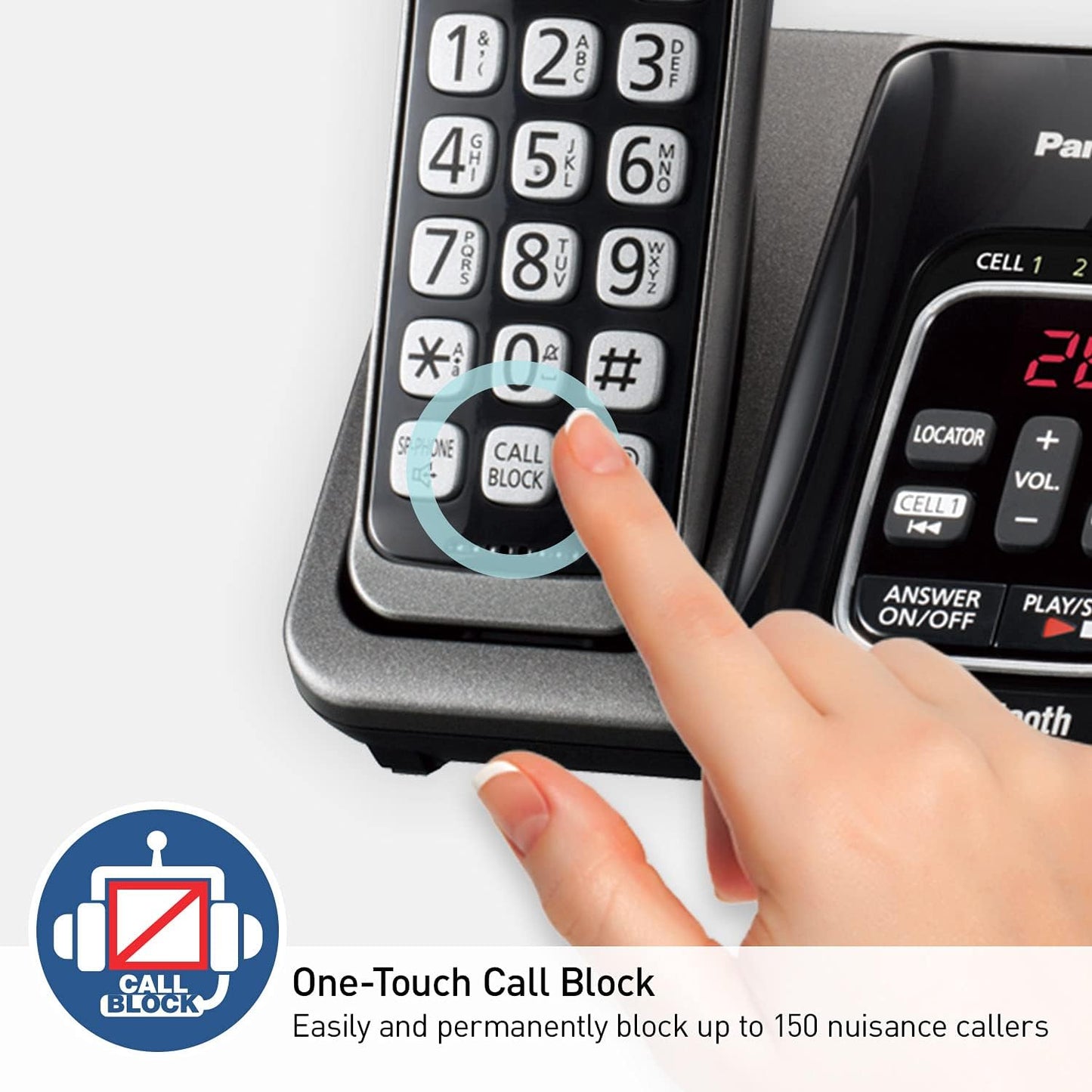 Panasonic KX-TGD663M Cordless Phone 3 Handsets Bluetooth