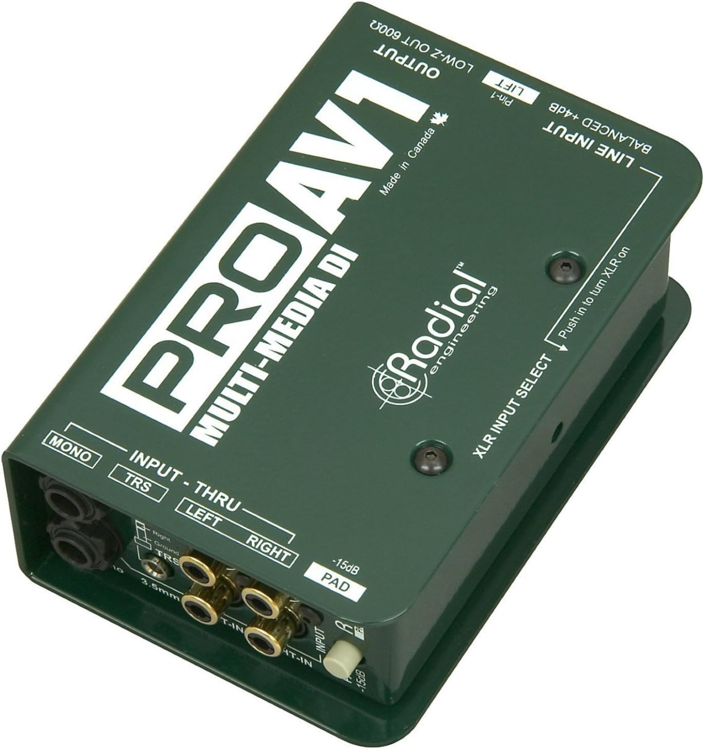 Radial Engineering R8001112 ProAV1 DI Box XLR Cable Bundle