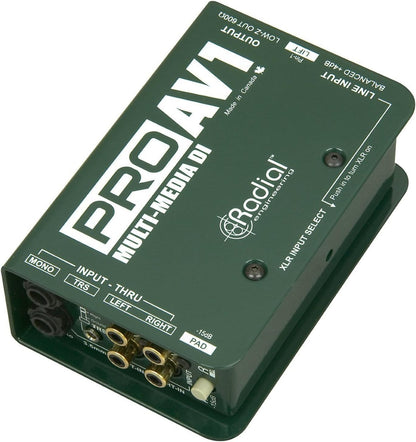 Radial Engineering R8001112 ProAV1 DI Box XLR Cable Bundle
