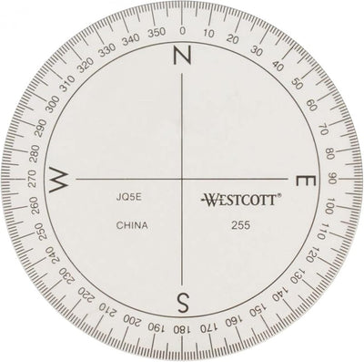 Westcott 255 360-Degree Protractor Compass