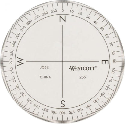 Westcott 255 360-Degree Protractor Compass