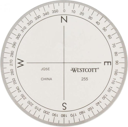 Westcott 255 360-Degree Protractor Compass