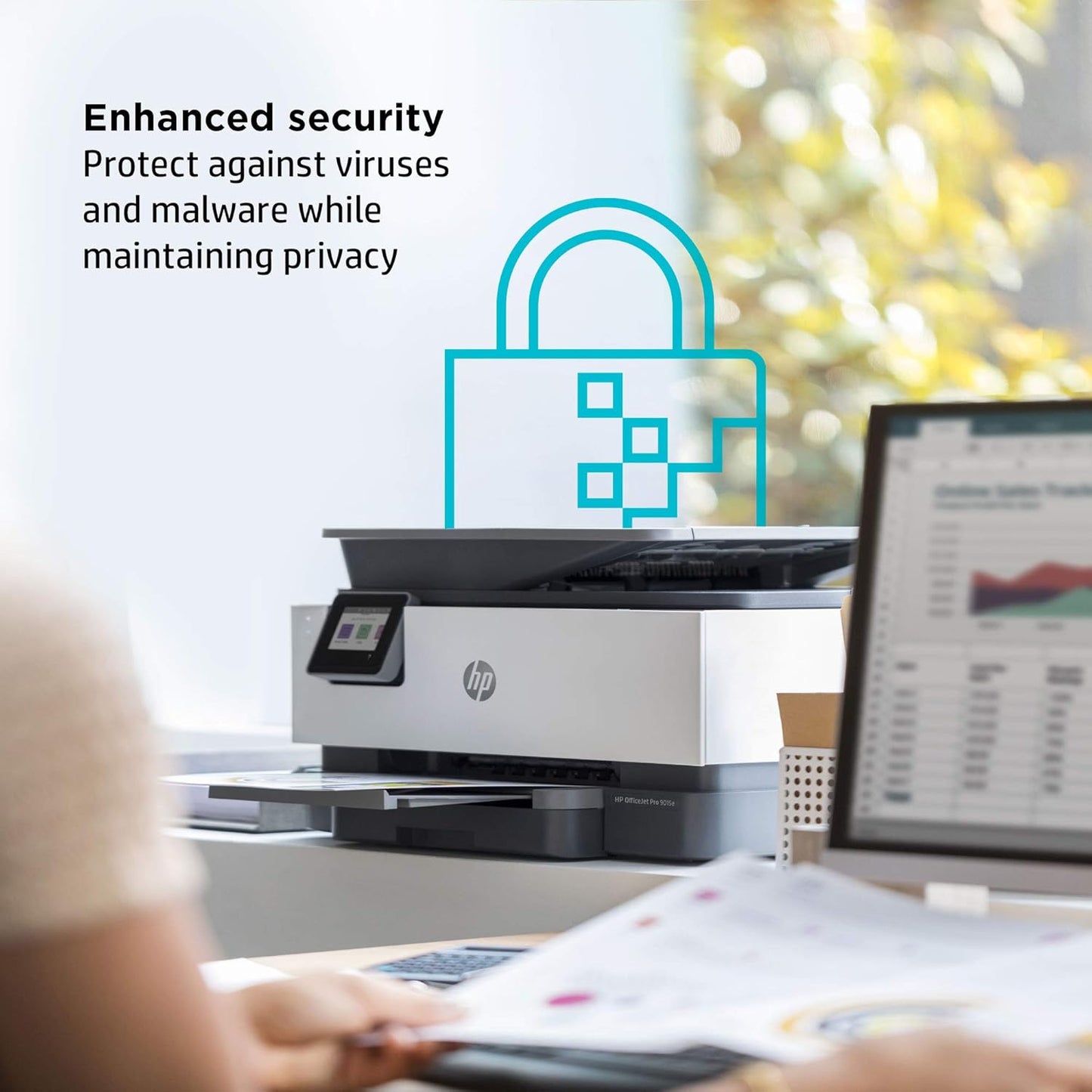 HP 9015e OfficeJet Pro All-in-One Printer Renewed Premium