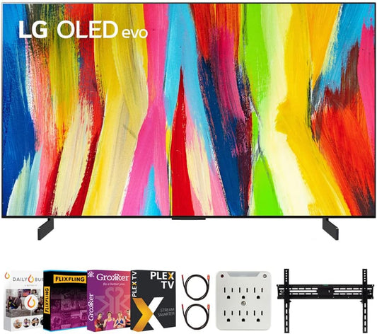 LG E6LGOLED77C2PUA 77" 4K OLED TV Bundle