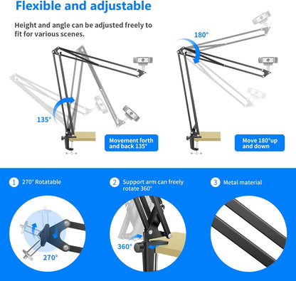 Neewer 10093268 Desktop Clamp Webcam Mount