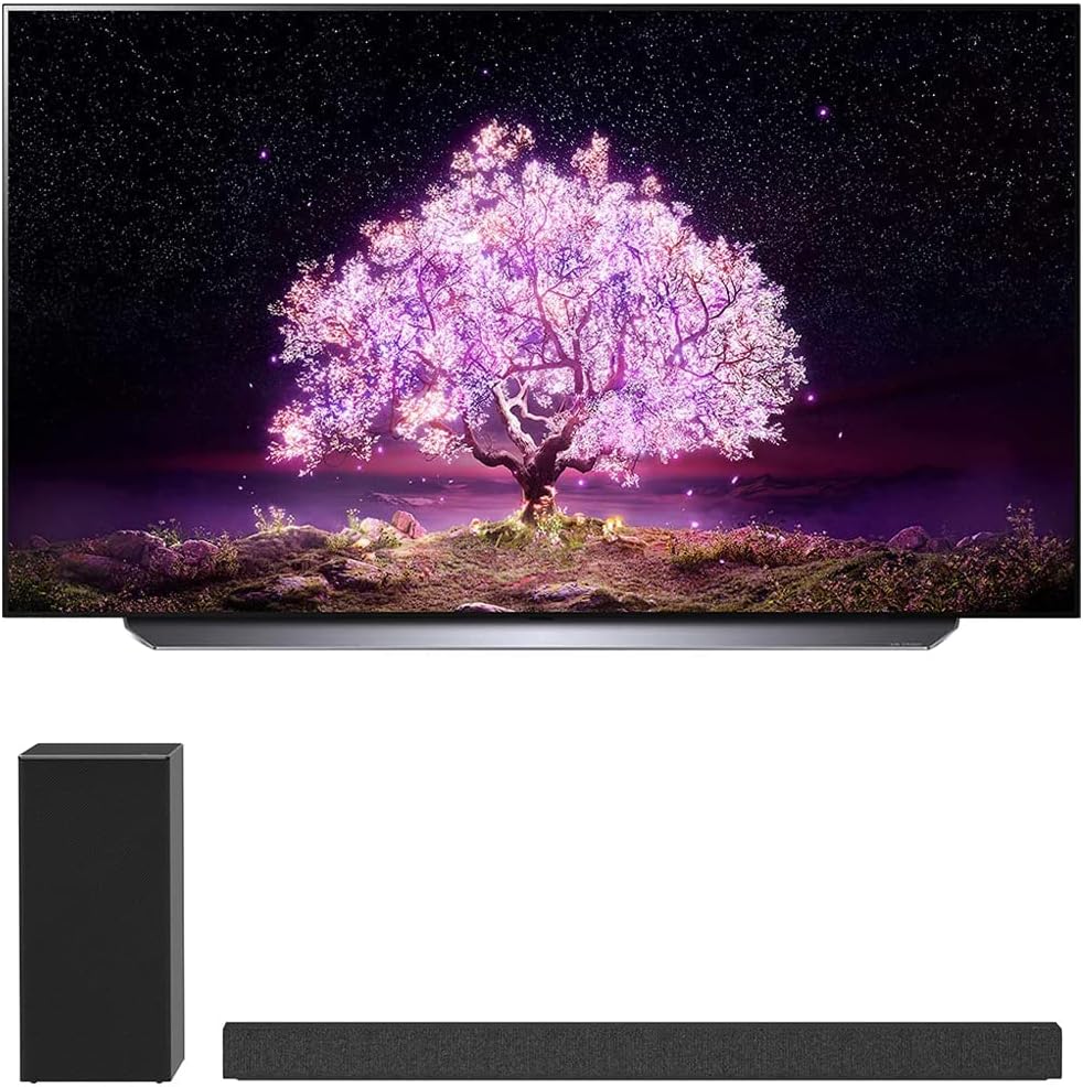 LG E54LGOLED48C1PUB 48-Inch 4K OLED TV Soundbar Bundle