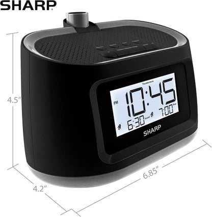 Sharp Projection Alarm Clock with 8 Nature Sleep Sounds