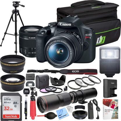 Canon E30CNEOSRT71855 Rebel T7 DSLR Camera Kit - 18-55mm Lens + Accessories
