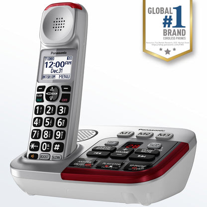 Panasonic KX-TGM450S Amplified Cordless Phone 50dB Volume Boost Silver