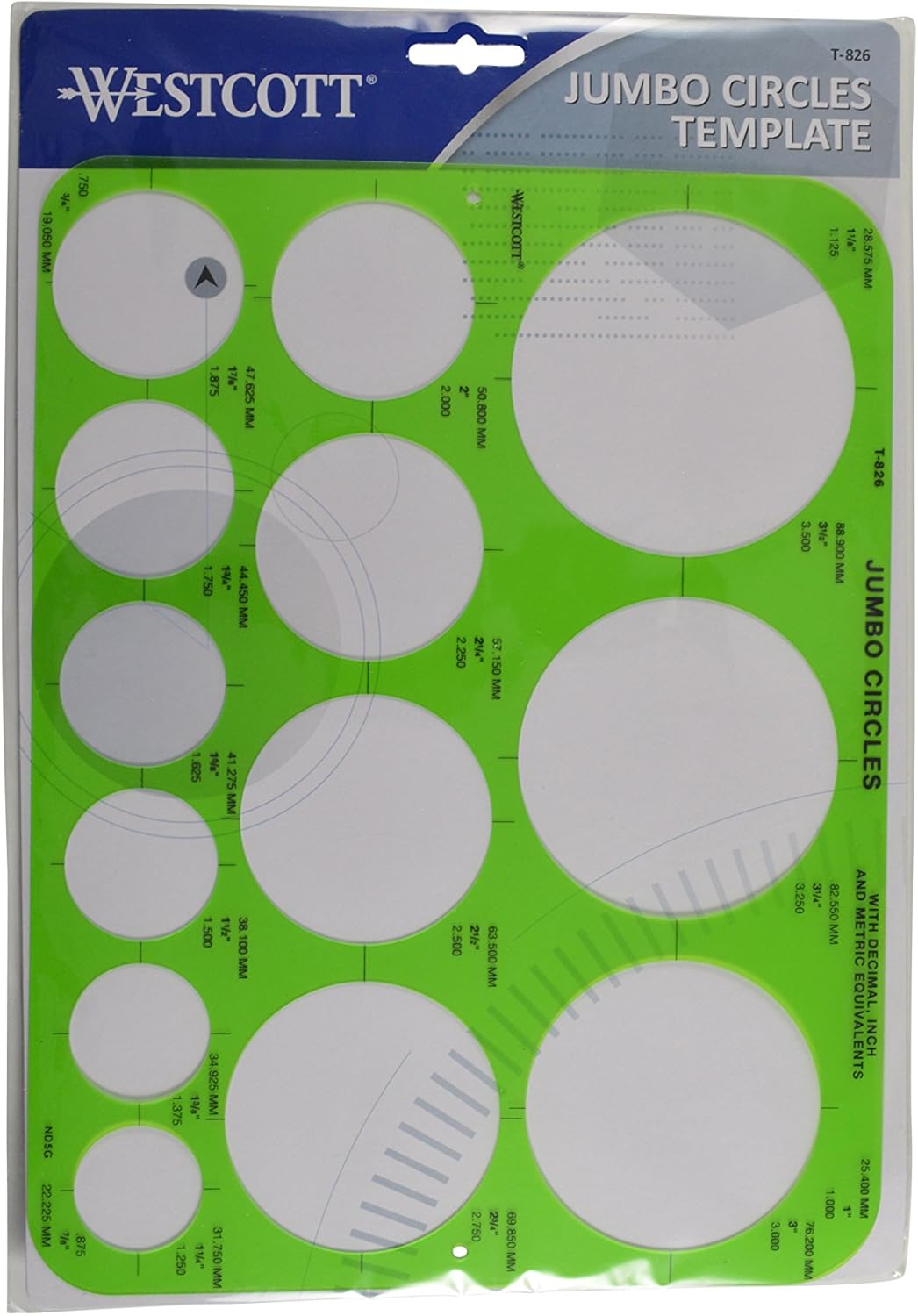 Westcott T-826 Jumbo Circles Template - Drawing Tool