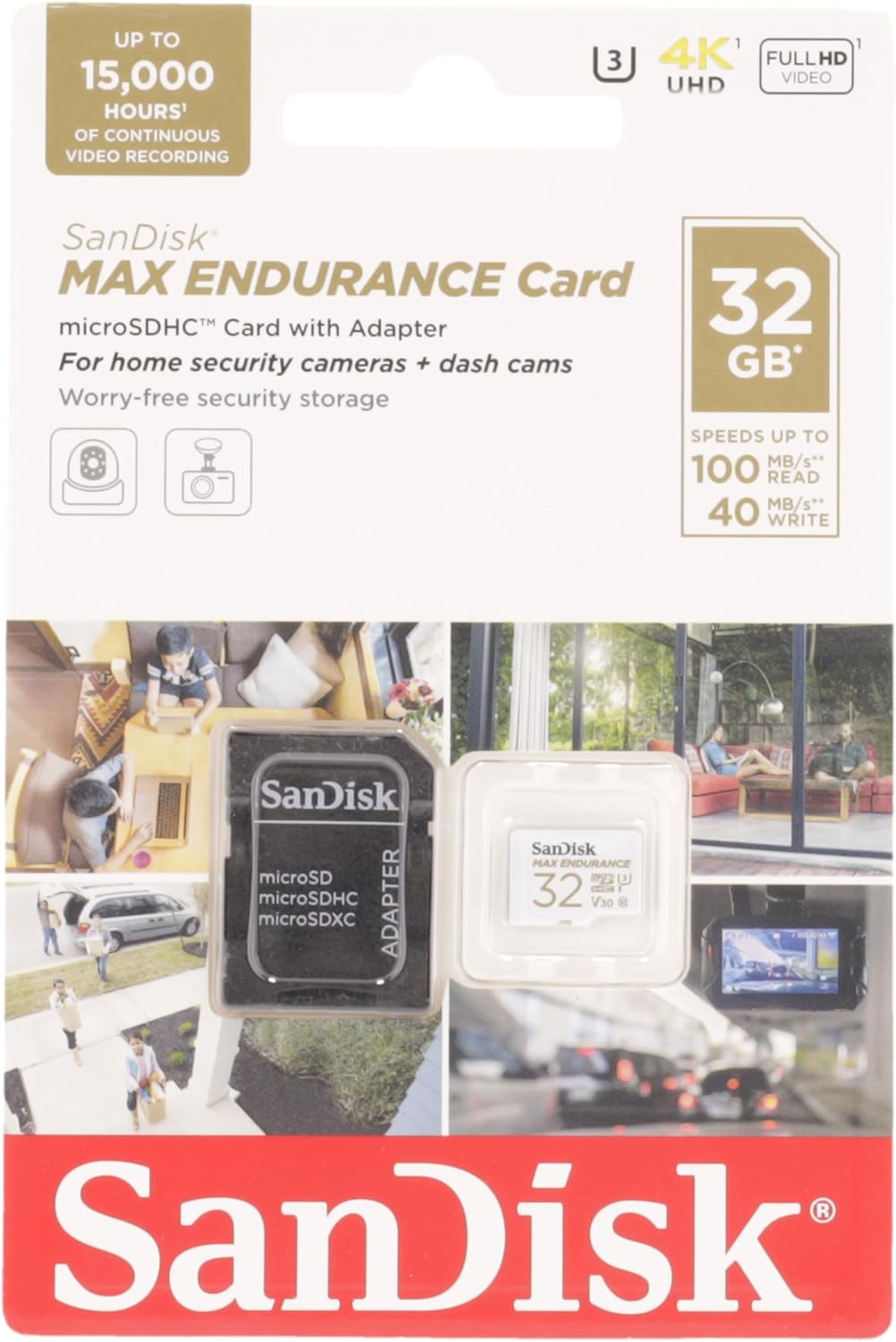 SanDisk SDSQQVR-032G-GN6IA 32GB Max Endurance MicroSD Card