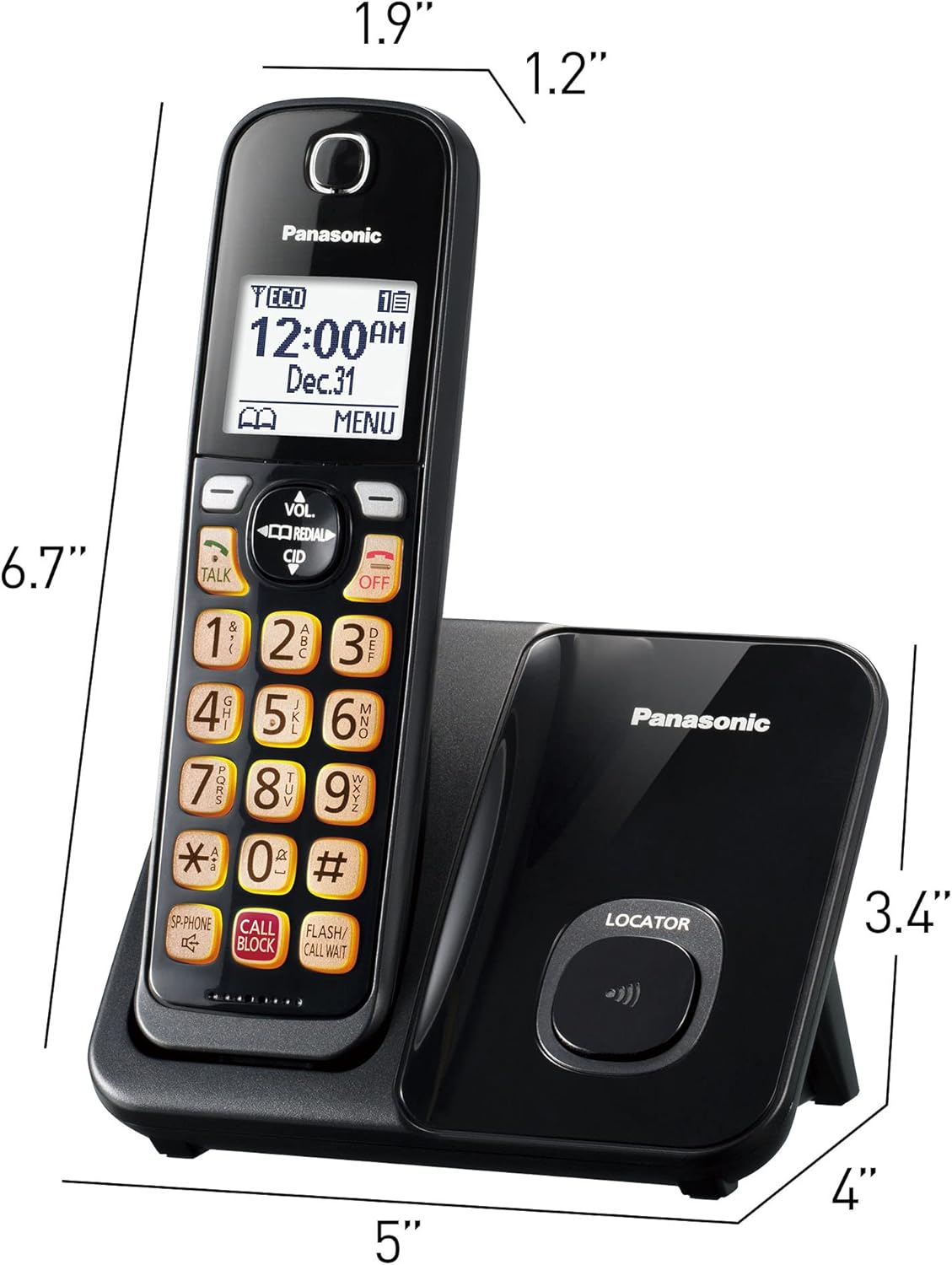 Panasonic KX-TGD810B Cordless Phone with Advanced Call Block