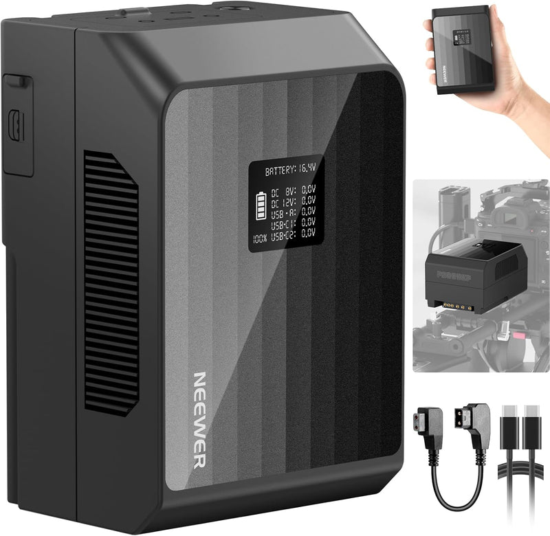 Neewer PS099EP Mini V Mount Battery 99Wh 100W PD — main product image