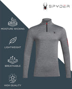 Spyder Men's Active Shirt - Quarter Zip Performance Pullover