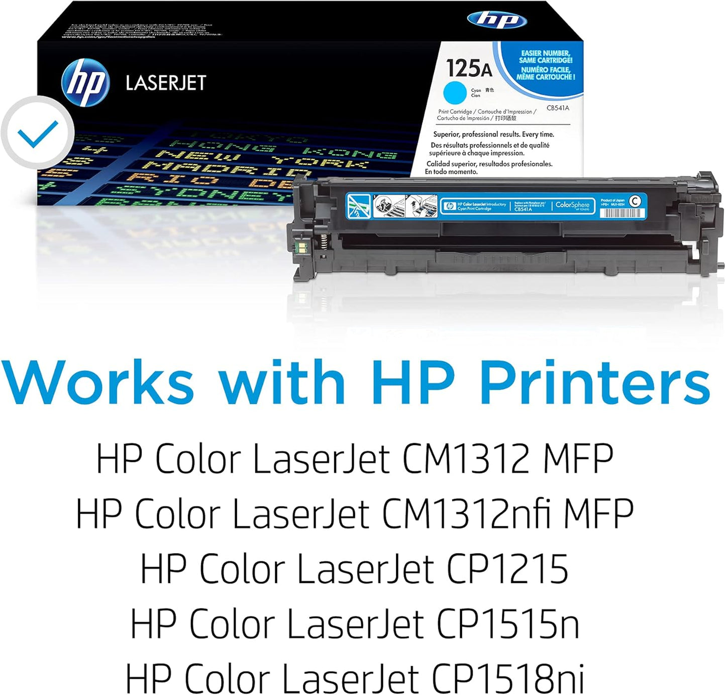 HP CB541A 125A Cyan LaserJet Toner Cartridge