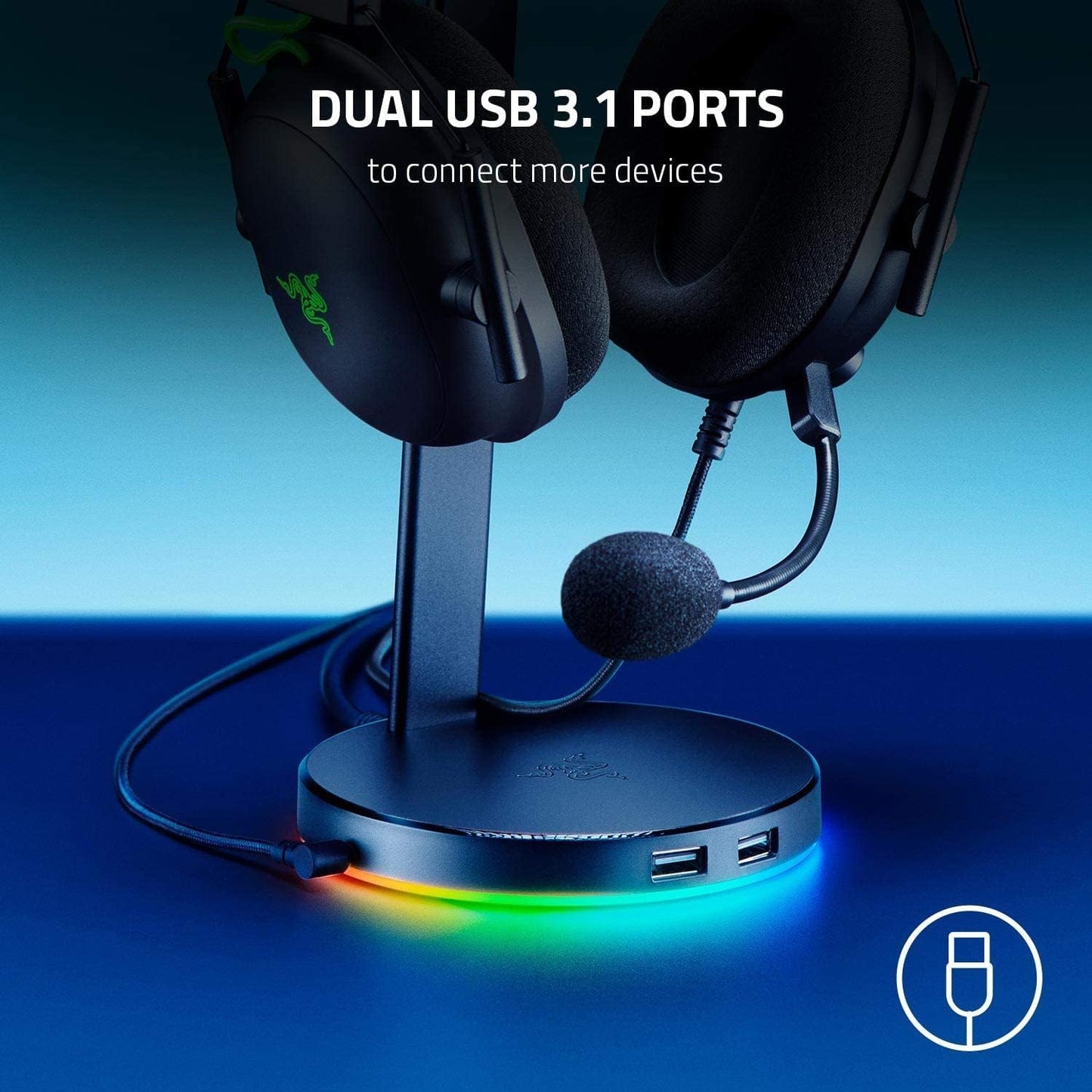 Razer RC21-01510100-R3M1 Base Station V2 Chroma RGB Headset Stand